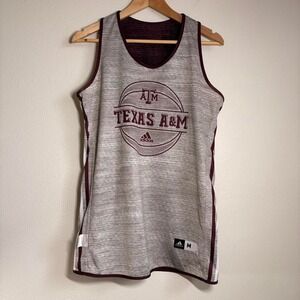 Texas A&M Men's Size Medium Basketball Jersey Printed Reversible Tank Top‎